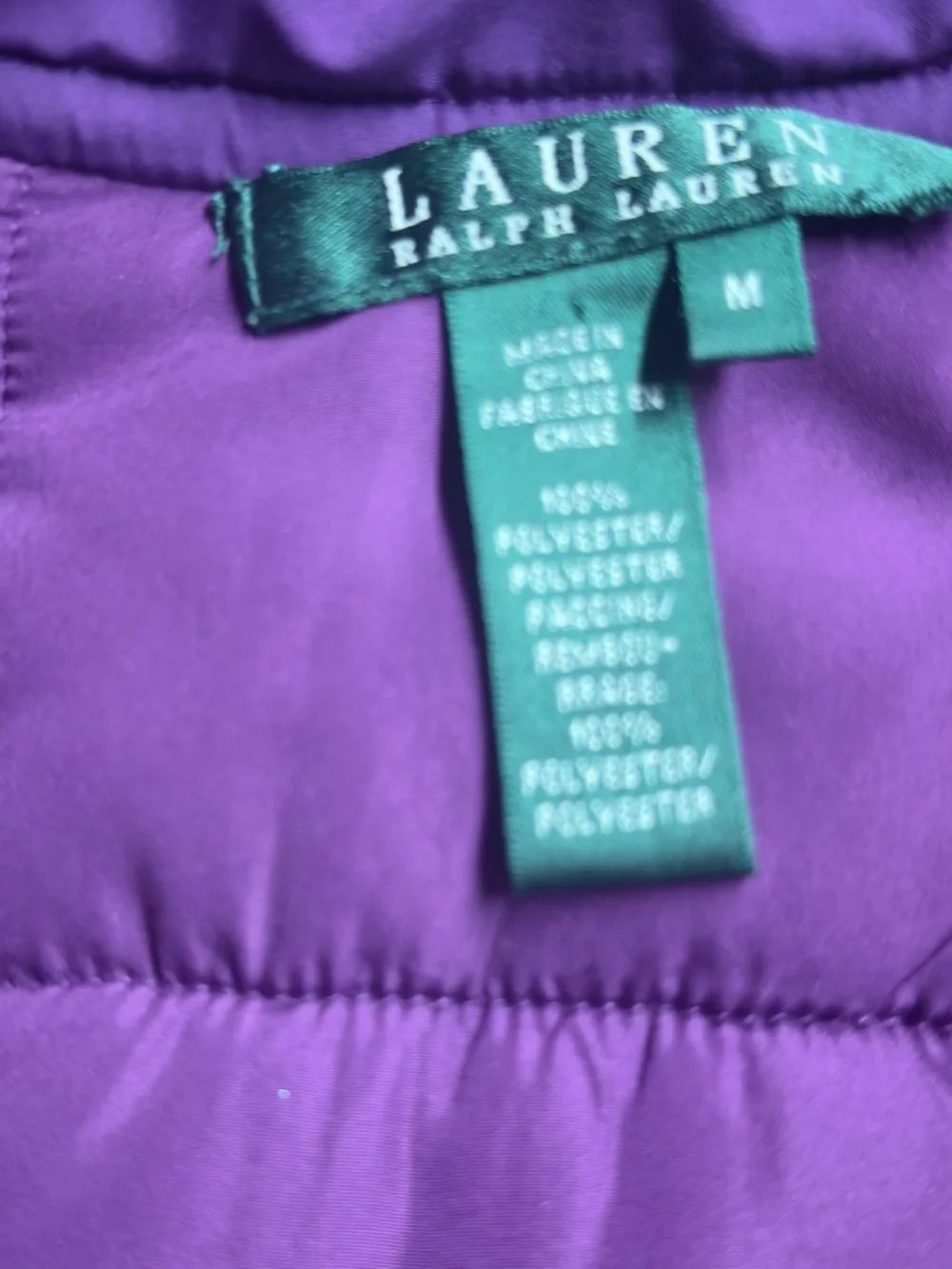 Lauren Ralph Lauren Purple Quilted Puffer Jacket - Picture 4 of 6